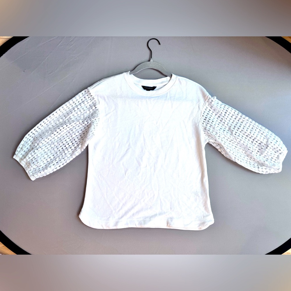 Banana Republic, women's white sweatshirt, size small